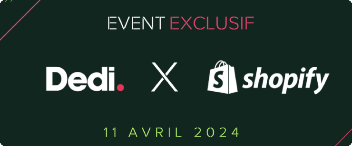Dedi x Shopify event banner