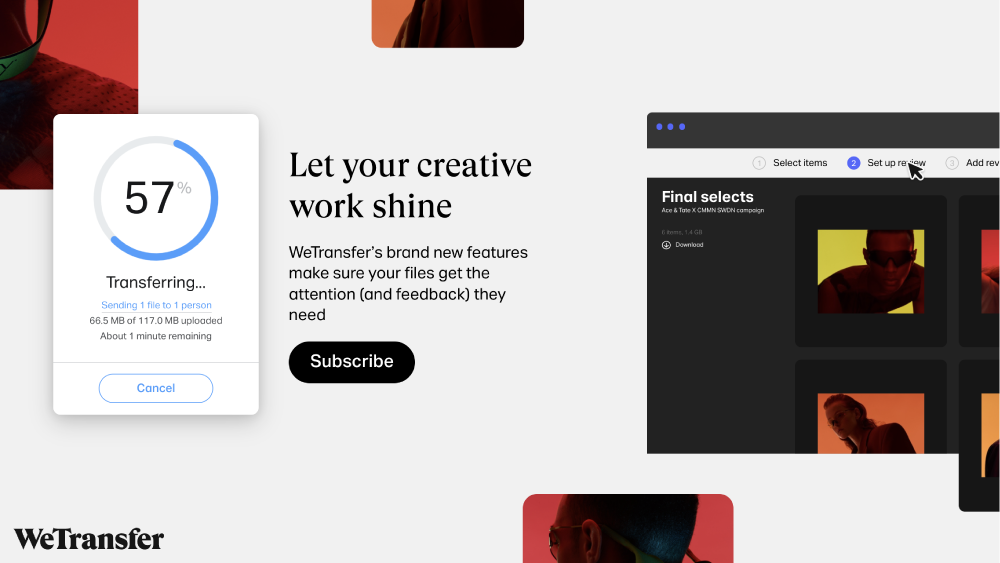 Exemple de téléchargement et de partage de fichiers avec WeTransfer